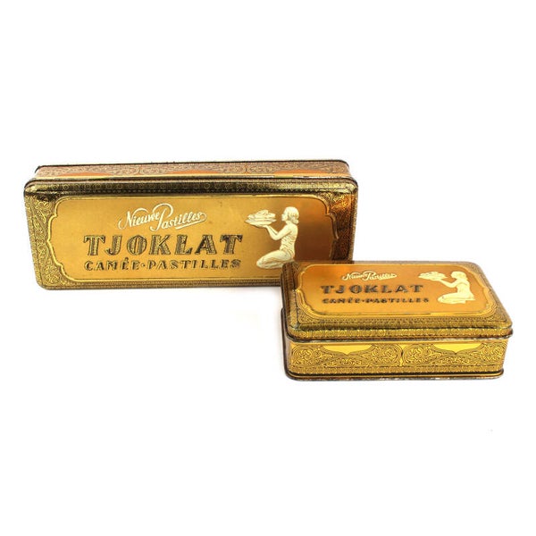 Tjoklat blikken Camée pastilles reliëf Indonesische vrouw  jaren 60/70