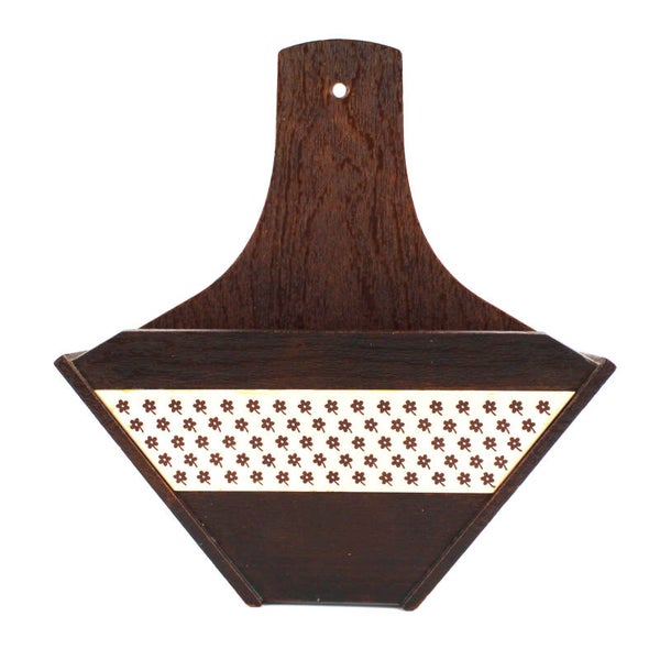 Emsa koffiefilter houder houtlook plastic met bloemenprint