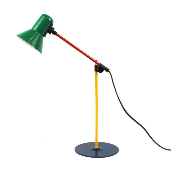 Bureaulamp Memphis style rood baluw geel groen