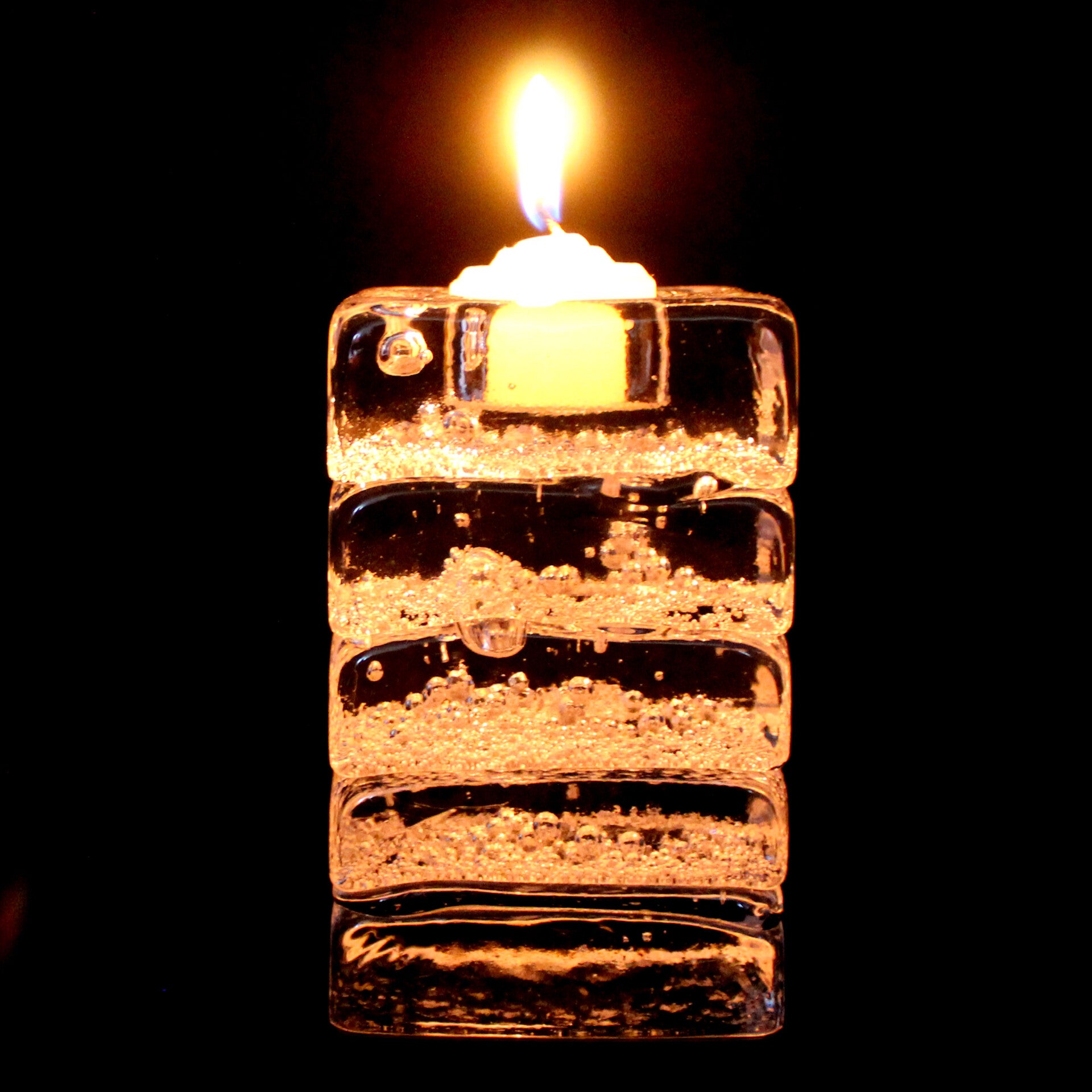 Floris Meydam kandelaar ijsblok met luchtbellen