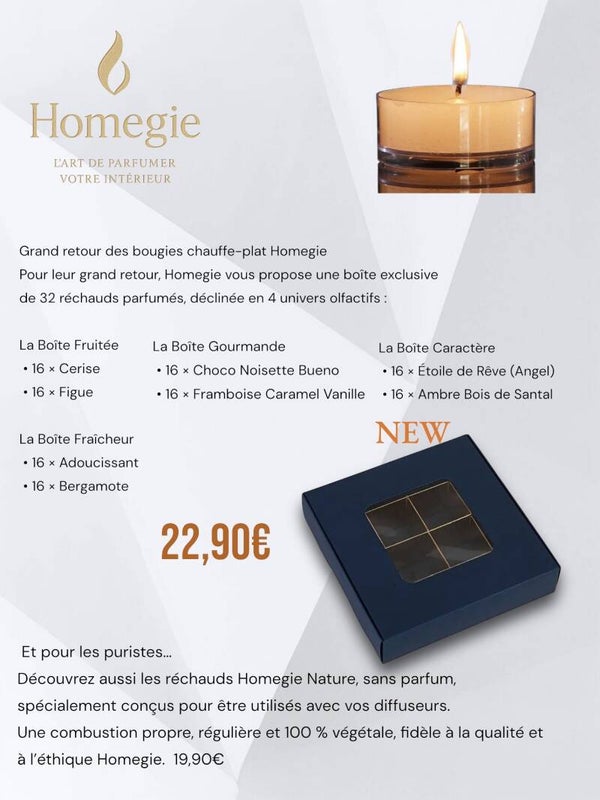 Réchauds coffret exclusif boîte de 32 pièces