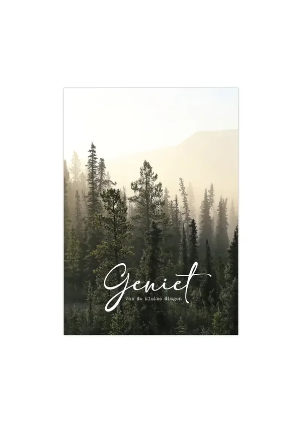 Poster A5 'Geniet'