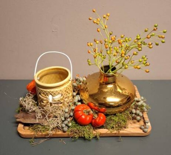 Goudtinten Opgemaakt Met Herfst (incl. waxinelicht)