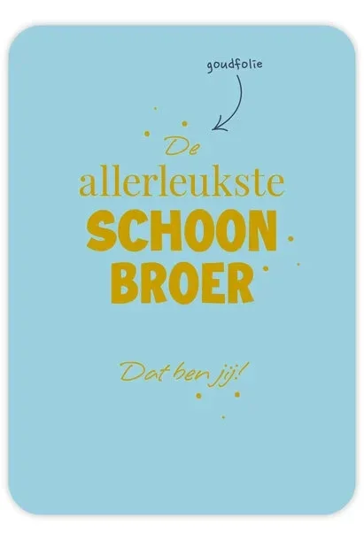 Allerleukste schoonbroer