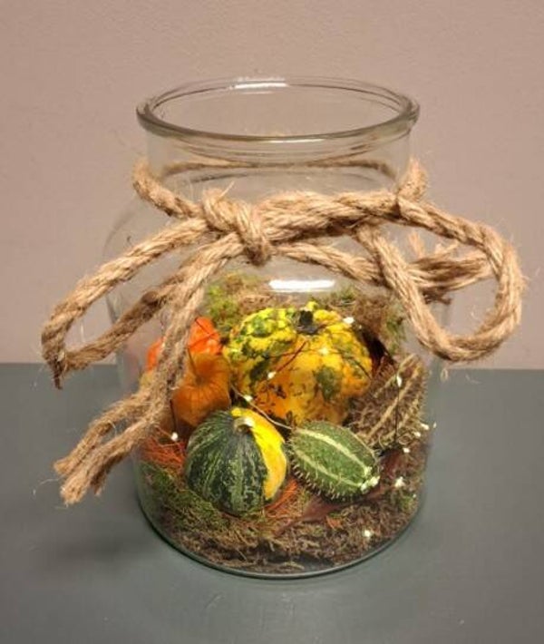 Kalebas In Glas Opgemaakt Met Sfeerverlichting