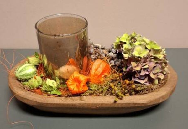 Herfst Nestje Met Bruin Waxinelicht