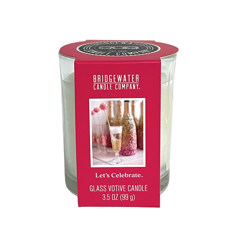 Let's Celebrate Glas Votief Kaars