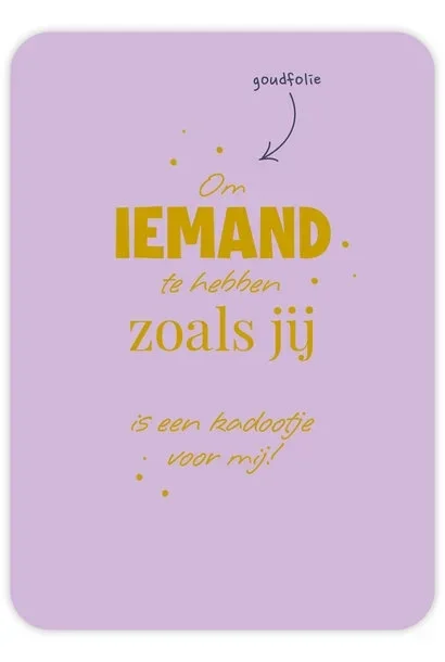 Iemand zoals jij