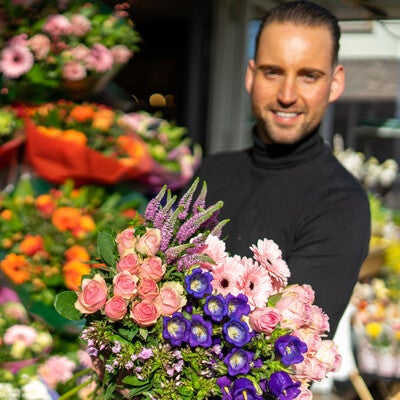 Bloementaart in gemengde kleuren