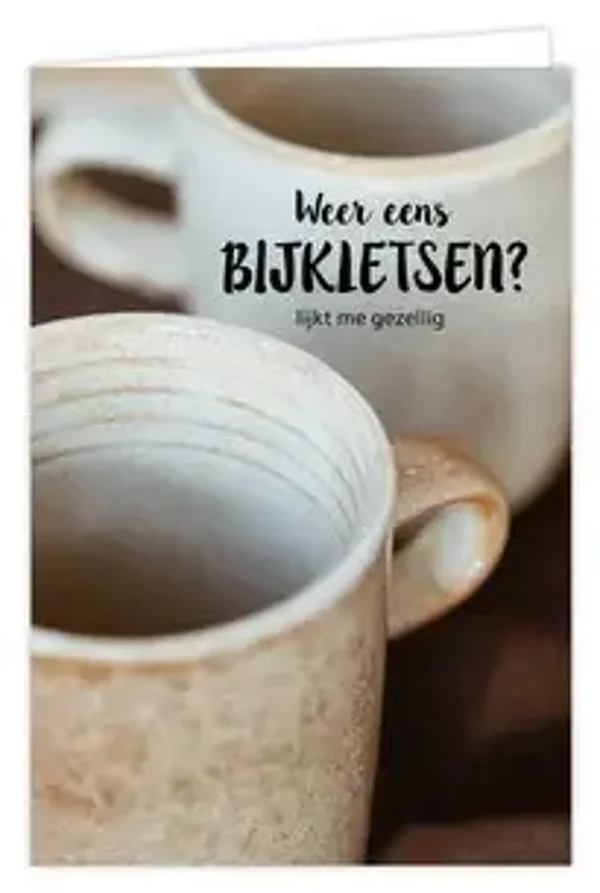 Weer eens bijkletsen? Lijkt me gezellig