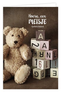 Hoera, een meisje, gefeliciteerd