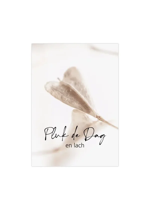 Poster A5 'Pluk de dag'