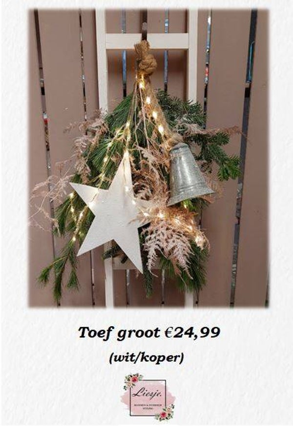 Toef groot (wit/koper)