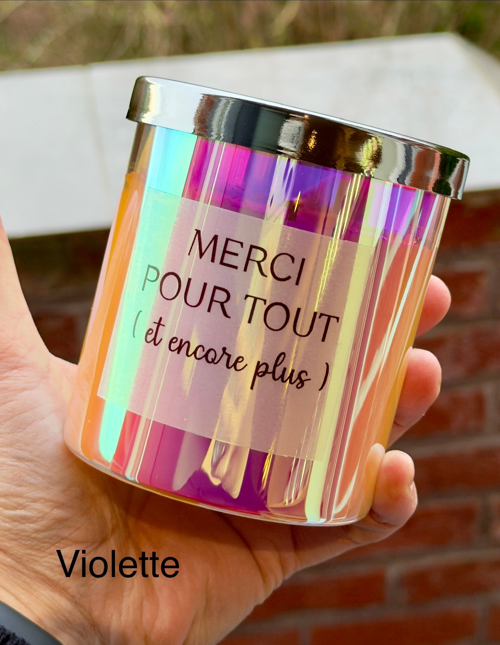 Bougie phrase 250gr violette
