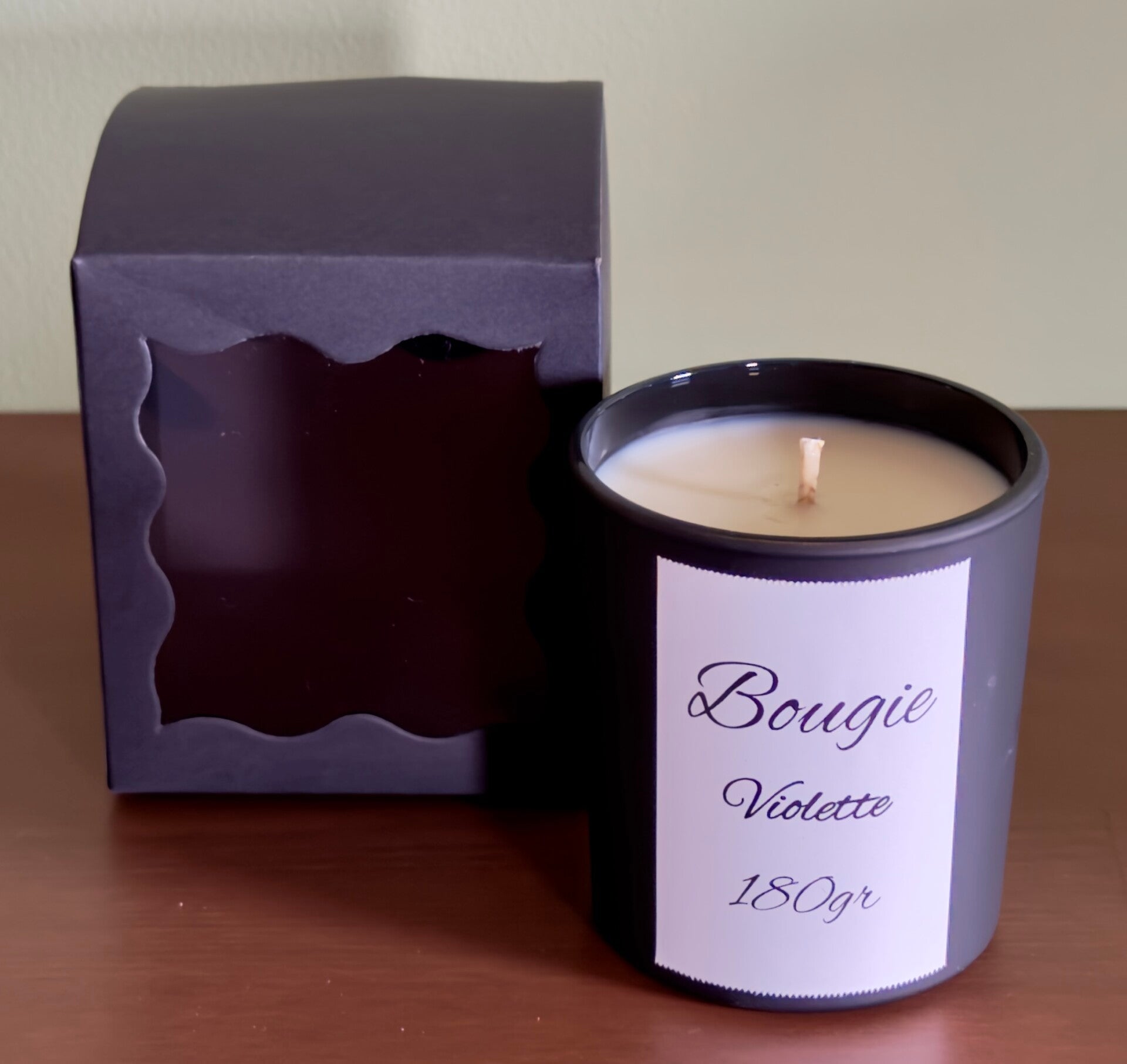 Bougie coulée 180gr violette