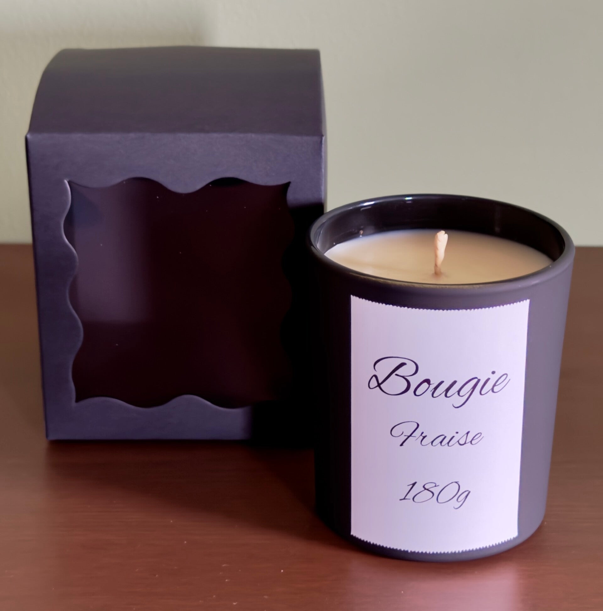 Bougie coulée 180gr fraise