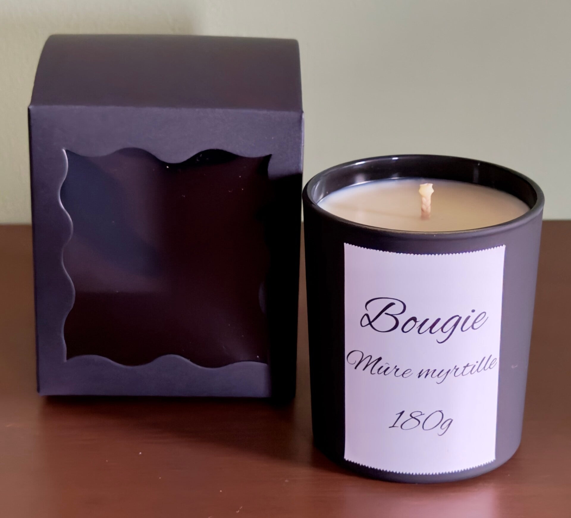 Bougie coulée 180gr mûre myrtille