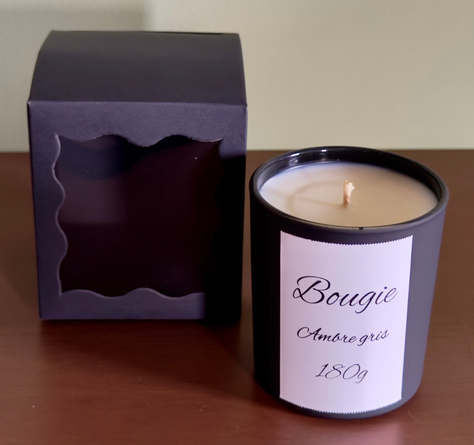 Bougie coulée 180gr ambre gris