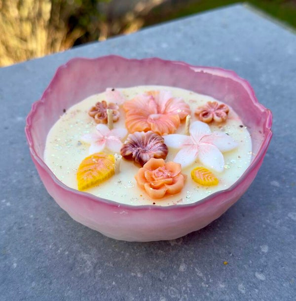 Bougie petit centre de table 250gr monoï