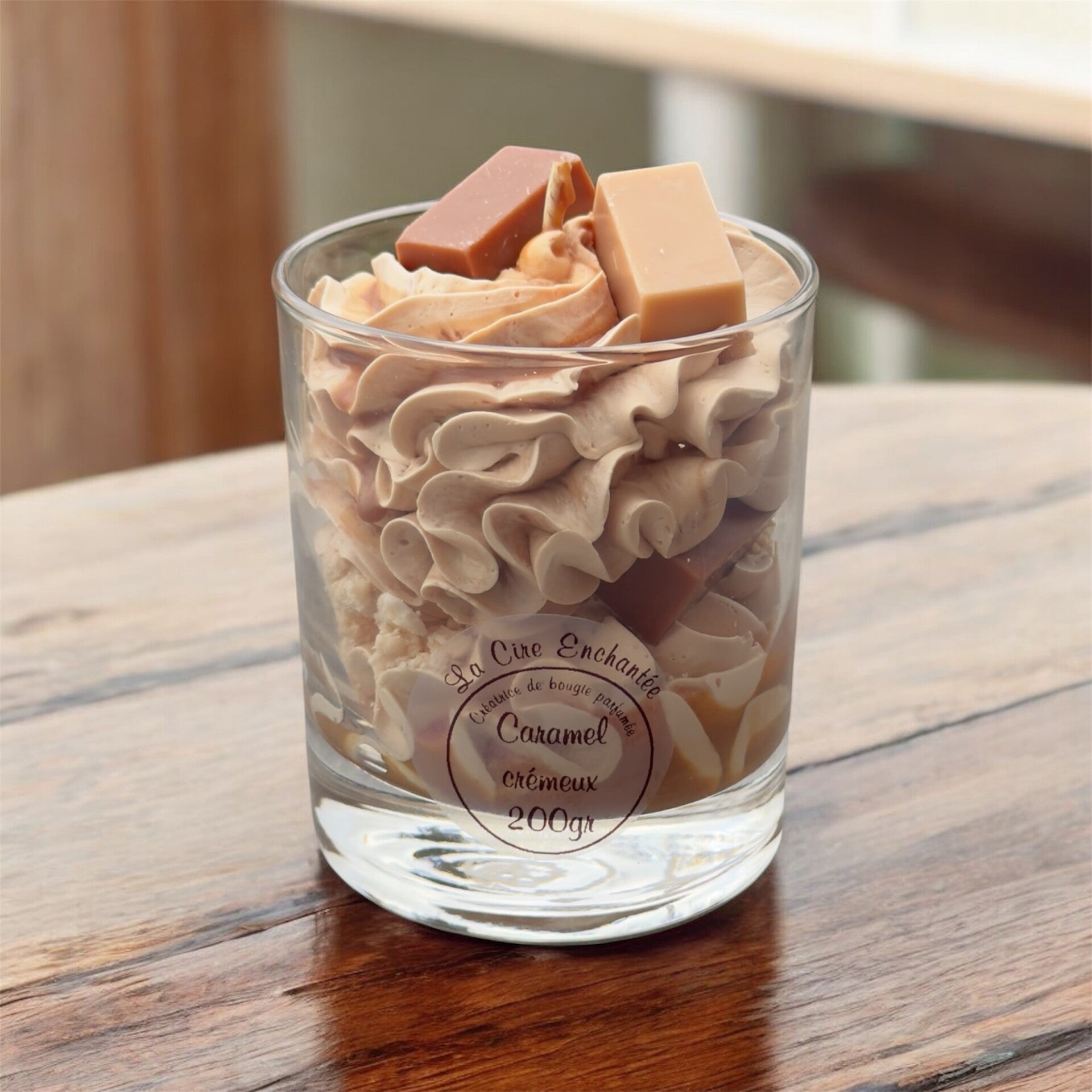 Bougie gourmande 200gr caramel crémeux