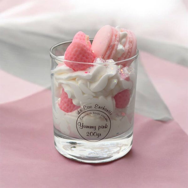 Bougie gourmande 200gr yummy pink
