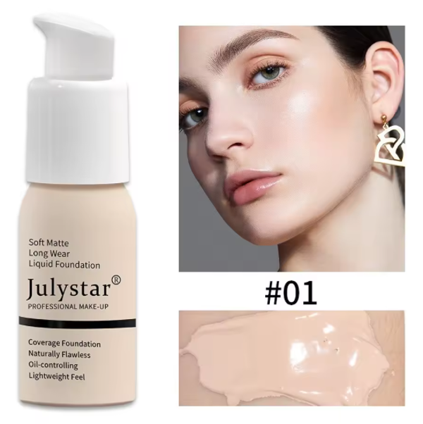 10 Color Liquid Foundation Waterproof Lasting Oil Control Natural Soft Moisture Concealer Face Brighten Base BB Cream Makeup