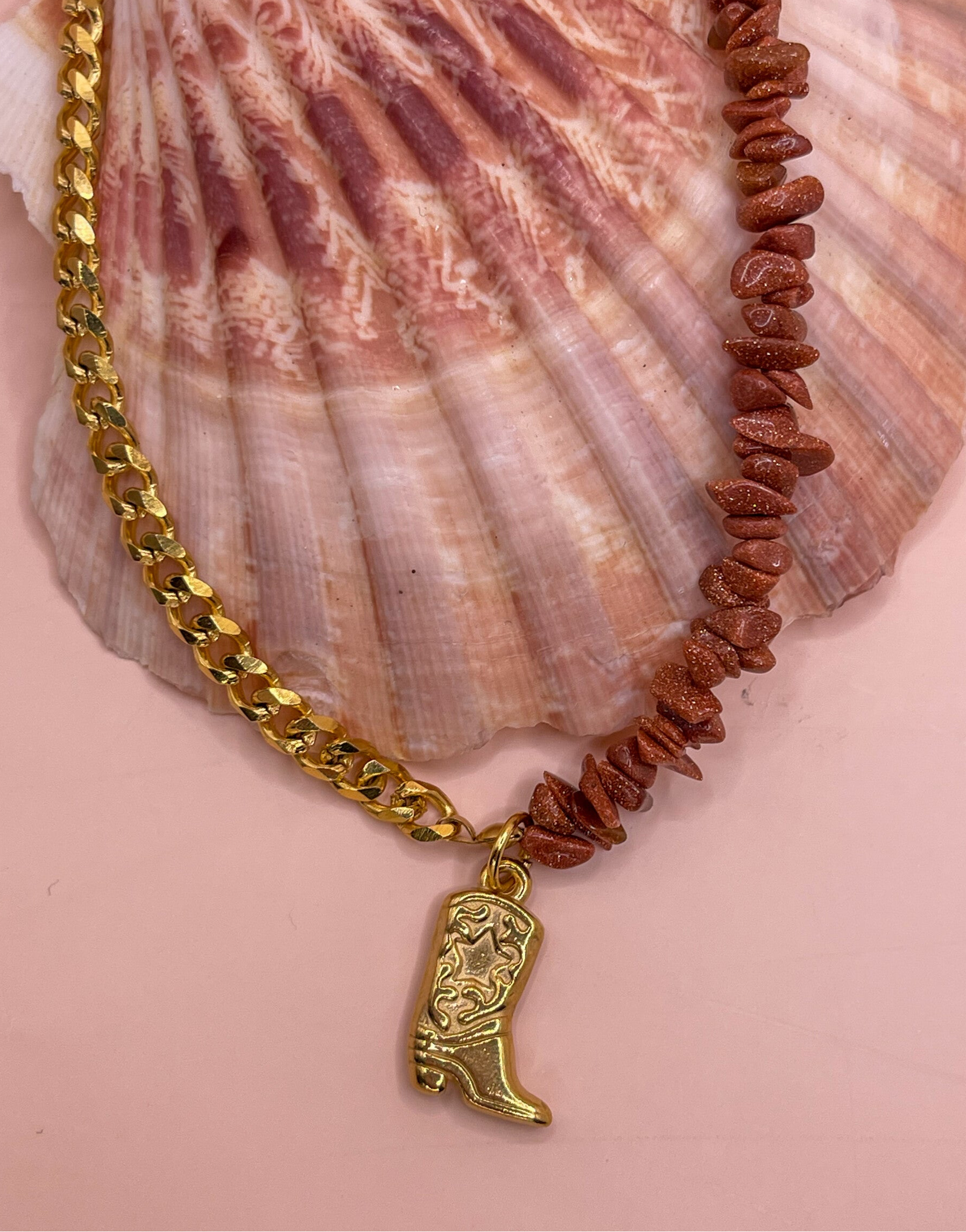 Natuursteen ketting Howdy