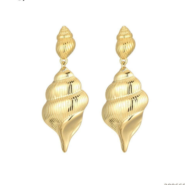 Beach shell oorbellen