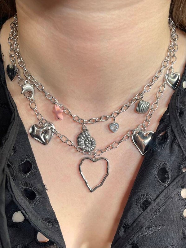 Sea shell bedelketting zilver