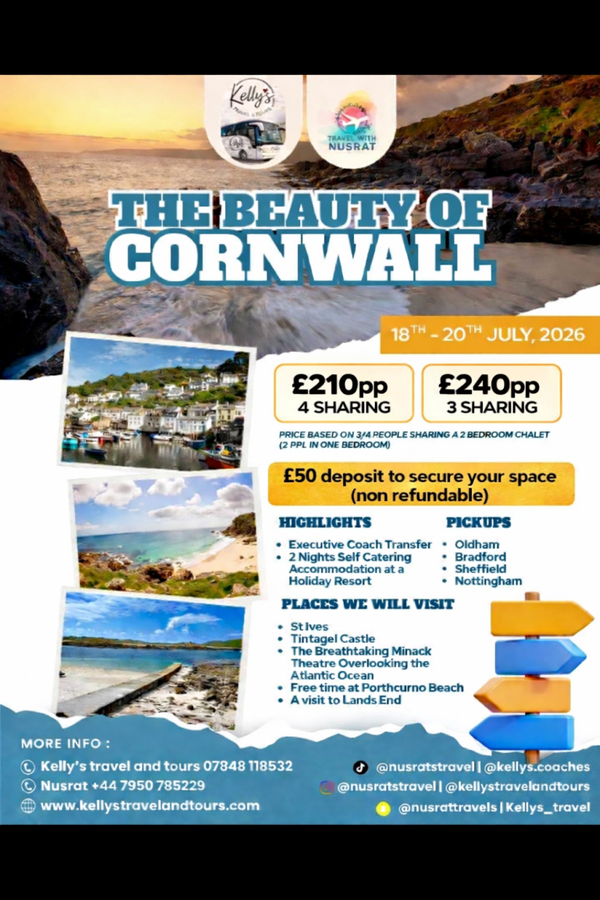 Cornwall Staycation 18th-20th July (Oldham & Bradford)