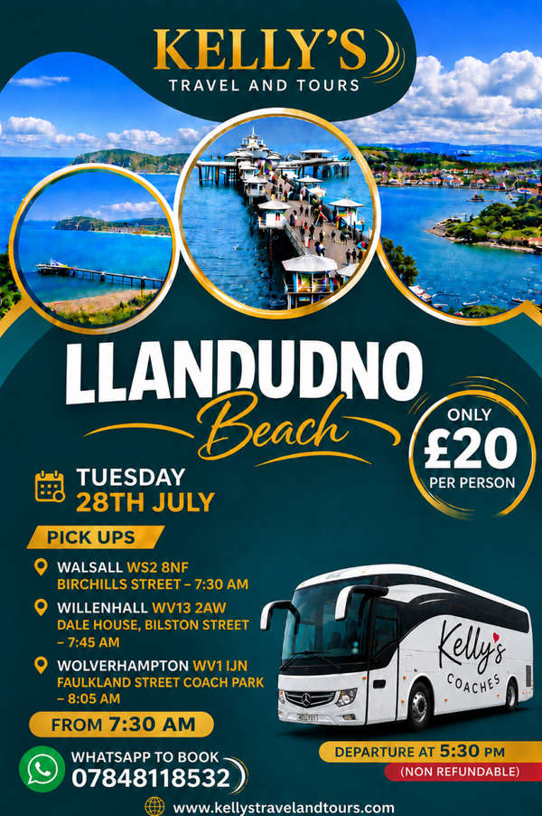 Llandudno Beach Trip Tuesday 28th July