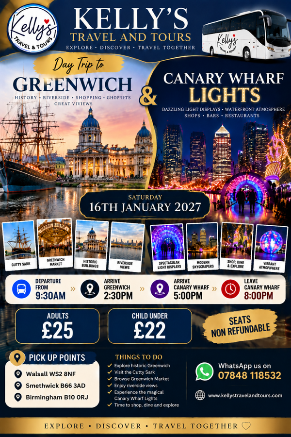 Grenwich & Canary Wharf lights visit. (Child)
