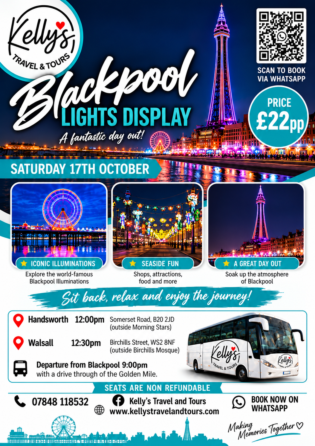 Blackpool Illuminations 17th October Handsworth & Walsall