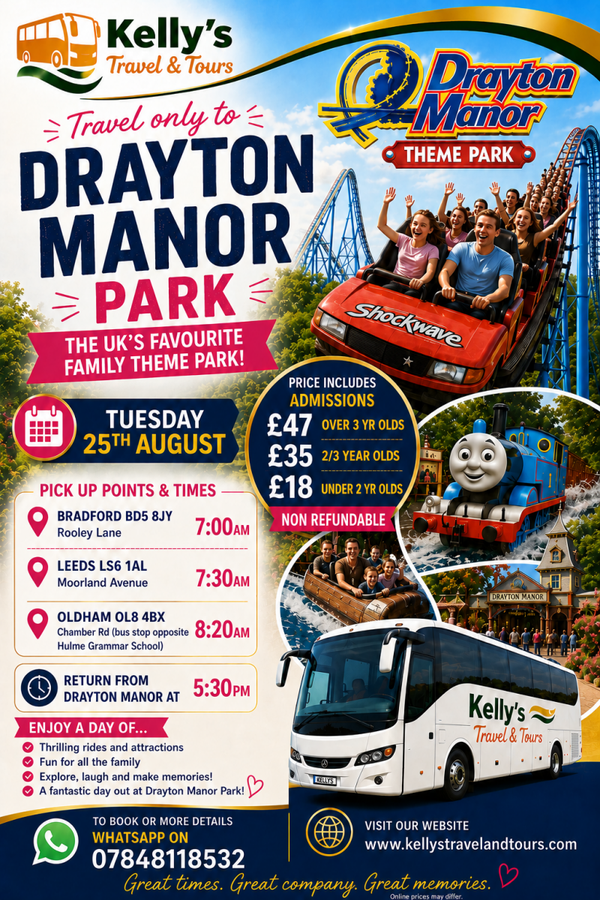 Drayton Manor Park (admission included) 2/3 yr old