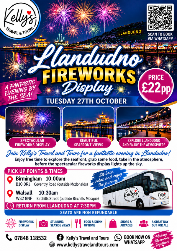 Llandudno Firewoeks Display Tuesday 27th