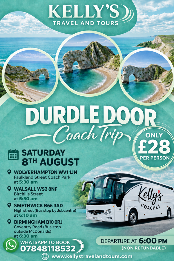 Day Trip to Durdle Door Saturday 8th August