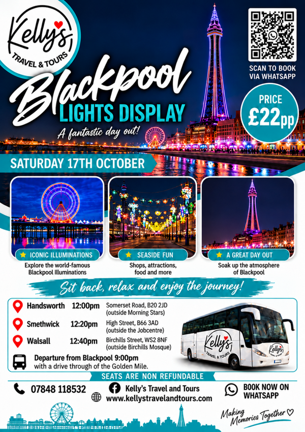 Blackpool Illuminations 17th October Handsworth, Smethwick & Walsall