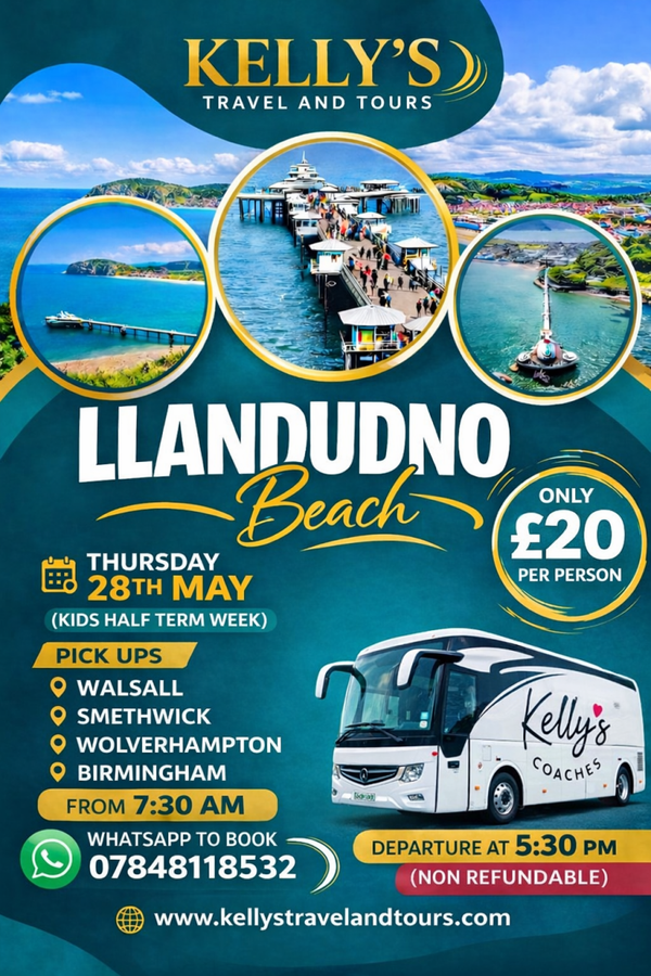 Llandudno Beach Trip 28th May (Westmidlands)
