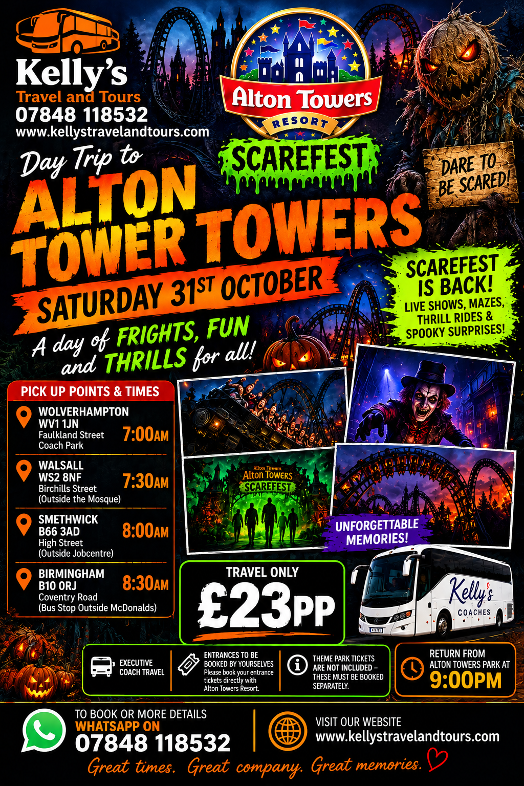 Alton Tower Fright Night 31st October