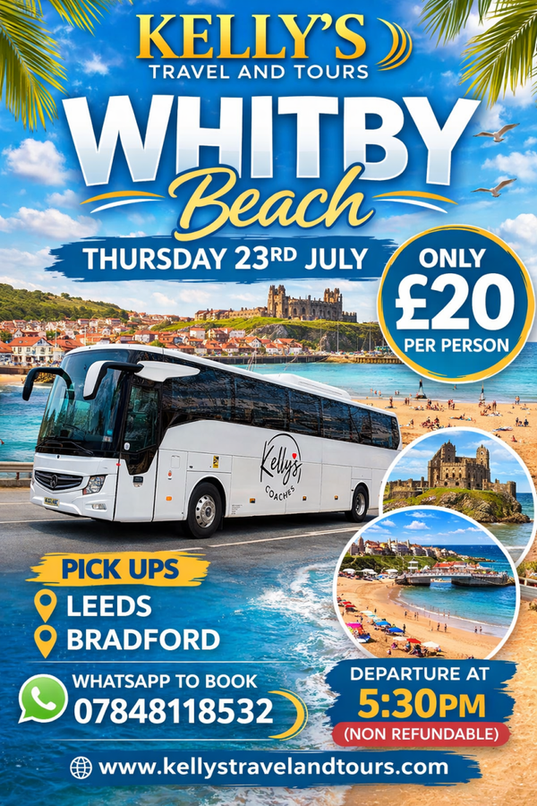 Beach Trip to Whitby 23rd July (Leeds & Bradford)