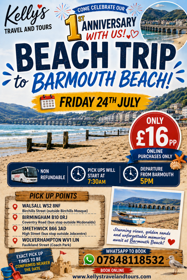 Our One Year Anniversary Trip to Barmouth Beach 24th July