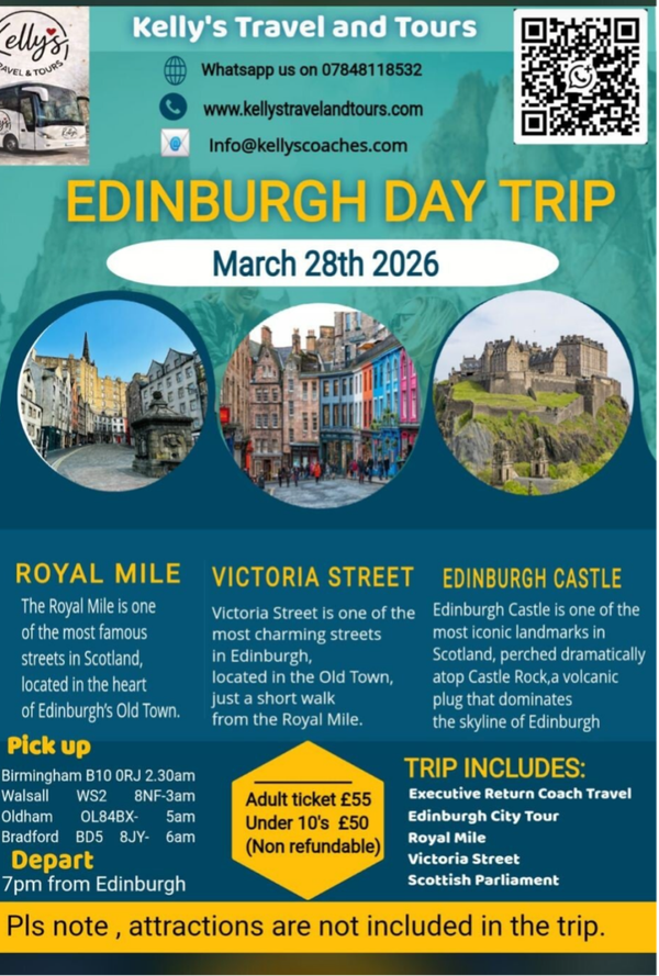 A day trip to Edinburgh 28th March (Child)