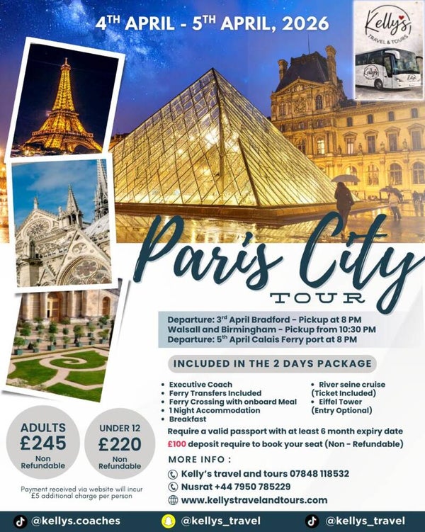 Paris City Tour 4th -5th April (Child)