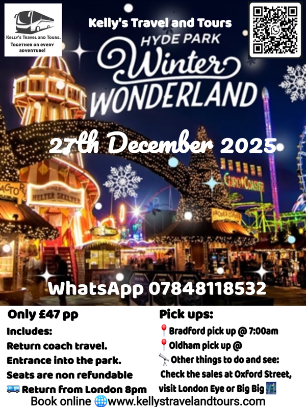 Winter Wonderland Hyde Park Bradford/Oldham 27th December with entrance included