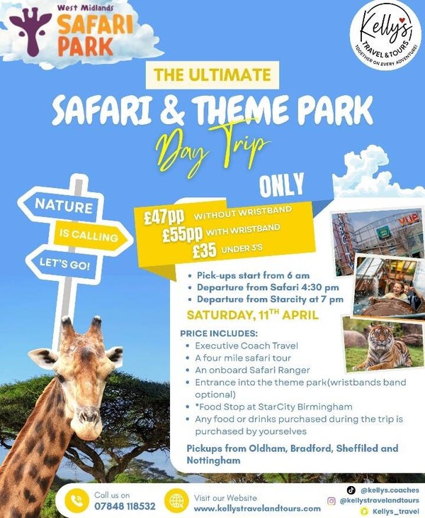 A day trip to Safari Park 11th April  (Under 3 year old)
