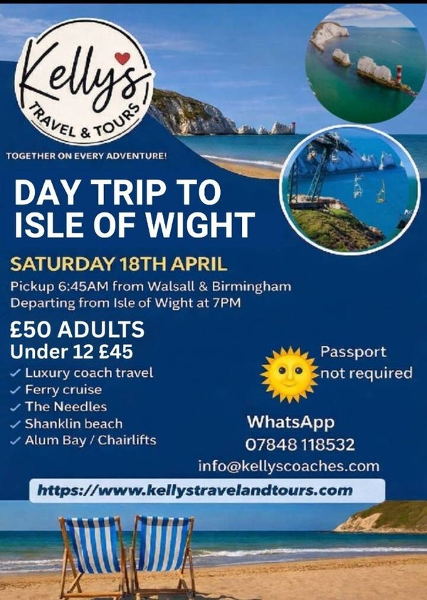 Day trip to Isle of Wight 18th April-Child (Walsall & Birmingham)