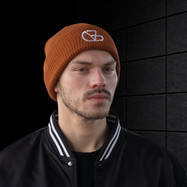 VanGuape Signature Beanie Brown/Orange