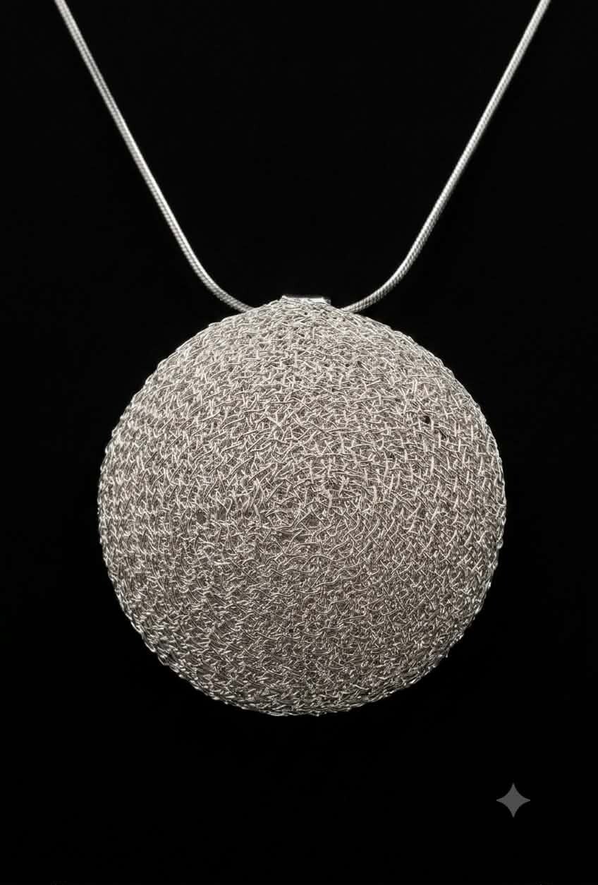Collana Perla in Trama d'argento 3 cm