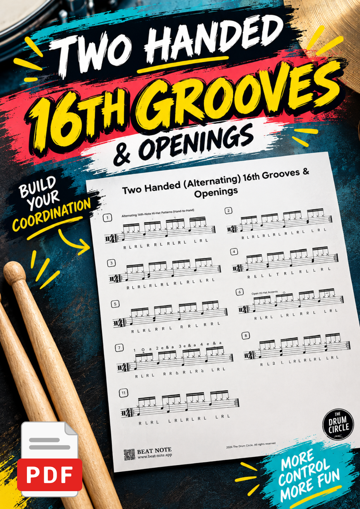 16th-Note Groove Fundamentals & Bass Drum Independence