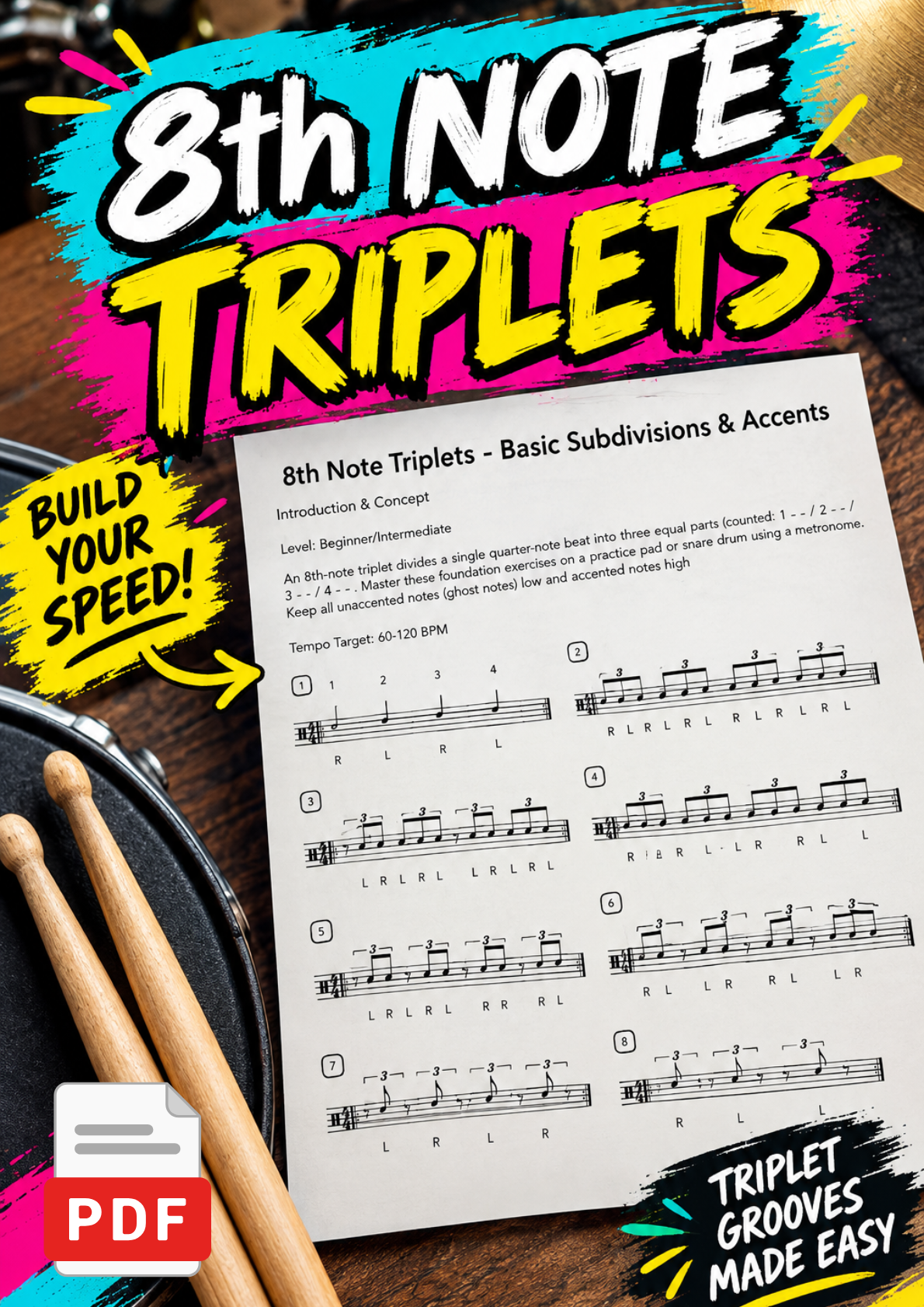 8th Note Triplets (24 essential exercises)
